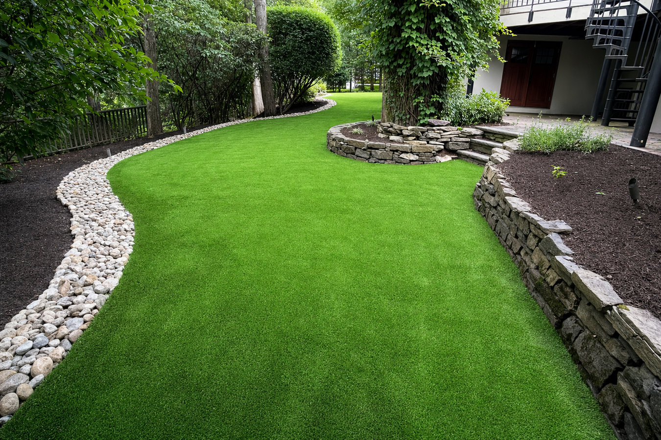 Residential turf installation